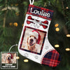Have A Fetching Christmas - Upload Pet Photo - Personalized Christmas Stocking