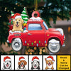 Loads Of Love - Dogs & Cats Merry Christmas - Personalized Custom Car Shaped Wood Christmas Ornament