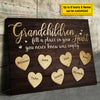 Grandchildren Fill A Place In Your Heart - Personalized Horizontal Canvas - Gift For Grandparents