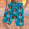 Custom Photo You Have A Tropical Vibe - Funny Personalized Custom Tropical Hawaiian Aloha Men Beach Shorts - Summer Vacation Gift, Birthday Party Gift For Husband