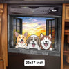 Dogs And Cats By The Windows In The Kitchen - Personalized Dishwasher Cover