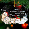 Congrats On Being My Servant - Cat Personalized Custom Ornament - Acrylic Benelux Shaped - Christmas Gift For Pet Owners, Pet Lovers