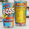 I'm A Proud Boss Of Freaking Awesome Employees - Tumbler - Coworker, Office, Employee Appreciation, Farewell Gift, Work Friend, Colleagues Friendship