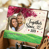 3.7" Custom Photo Love You Till We're Old And Gray - Couple Personalized Custom Music Box - Gift For Husband Wife, Anniversary