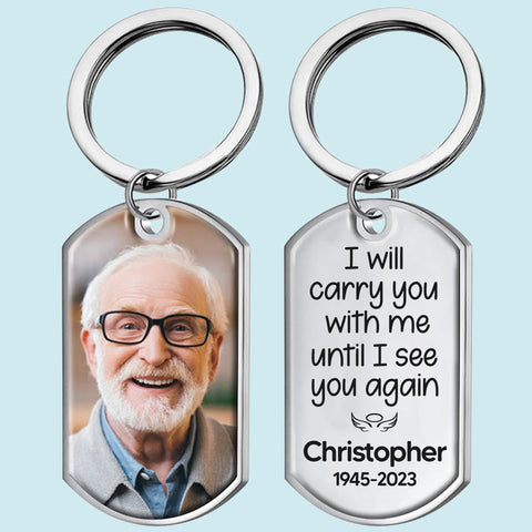 Custom Photo Memorial Keepsake Gifts - Personalized Keychain