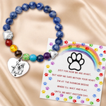 Custom Photo Rainbow Bridge Bracelet - Personalized Pet Memorial Sympathy Gifts For Dog Lovers, Cat Lovers - Always In My Heart