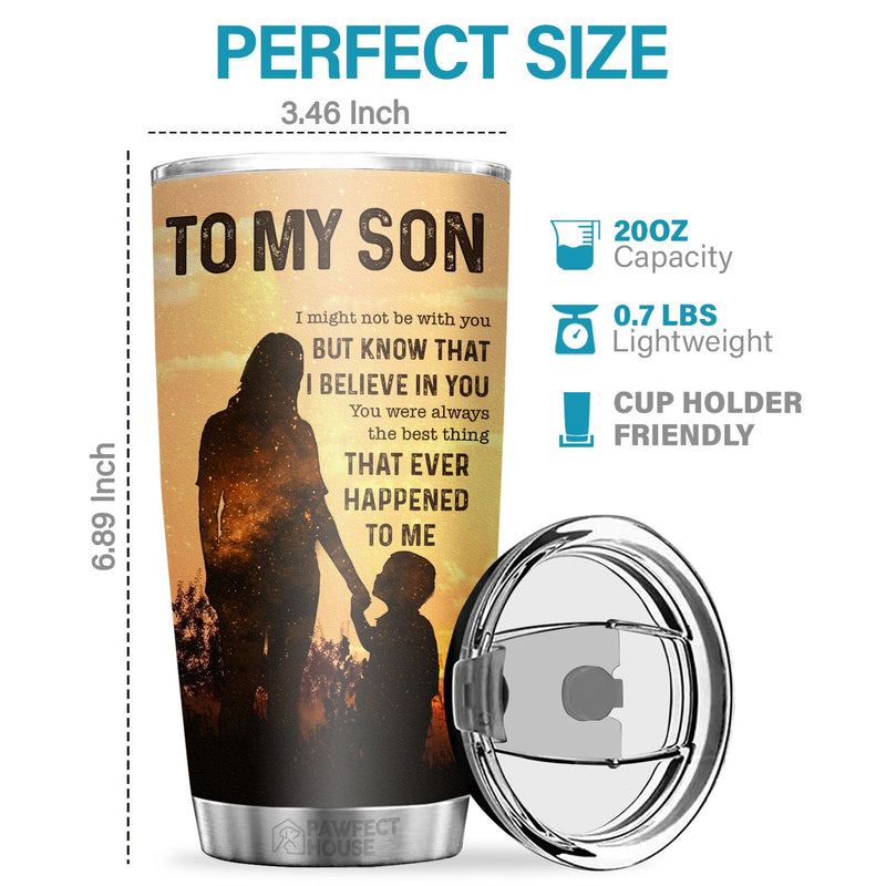 I Am Proud Of You And Love You More Than Anything In The World - Tumbler - To My Son, Gift For Son, Son Gift From Mom, Birthday Gift For Son