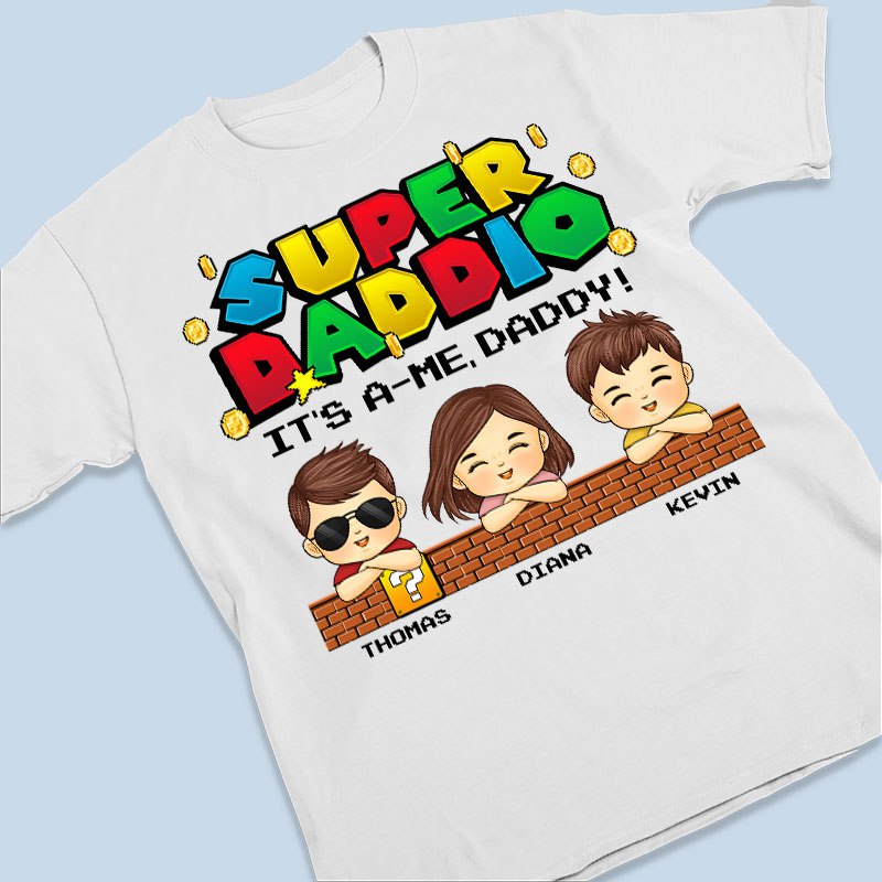 Super Daddio - Family Personalized Custom Unisex T-shirt, Hoodie, Sweatshirt - Father's Day, Birthday Gift For Dad