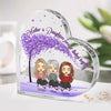 Mom & Daughters, A Bond That Can't Be Broken - Family Personalized Custom Heart Shaped Acrylic Plaque - Mother's Day, Birthday Gift For Mom