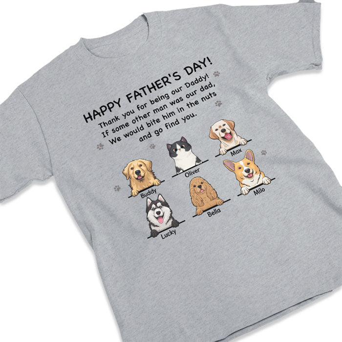 Happy Father's Day, Daddy! - Cat Personalized Custom Unisex T-shirt, Hoodie, Sweatshirt - Gift For Pet Owners, Pet Lovers