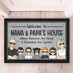 Welcome To Nana & Papa's House - Family Personalized Custom Decorative Mat - Gift For Family Members