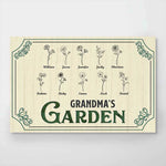 Nana's Lovely Flowers - Family Personalized Custom Horizontal Poster - Birthday Gift For Mom, Grandma