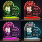 You’re The Only One - Couple Personalized Custom Heart Shaped 3D LED Light - Gift For Husband Wife, Anniversary