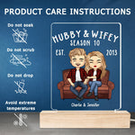 Hubby & Wifey Season - Couple Personalized Custom 3D LED Light - Gift For Husband Wife, Anniversary