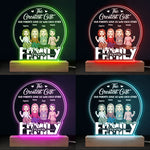 Siblings Forever - Family Personalized Custom Snow Globe Shaped 3D LED Light - Mother's Day, Gift For Family Members