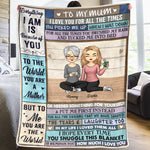 We Love You From All The Times - Family Personalized Custom Blanket - Mother's Day, Birthday Gift For Mom From Daughter