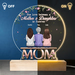 The Love Between A Mother And Daughters Is Forever - Family Personalized Custom Snow Globe Shaped 3D LED Light - Mother's Day, Birthday Gift For Mom