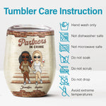 Hey, We're Not Sugar & Spice - Bestie Personalized Custom Wine Tumbler - Gift For Best Friends, BFF, Sisters