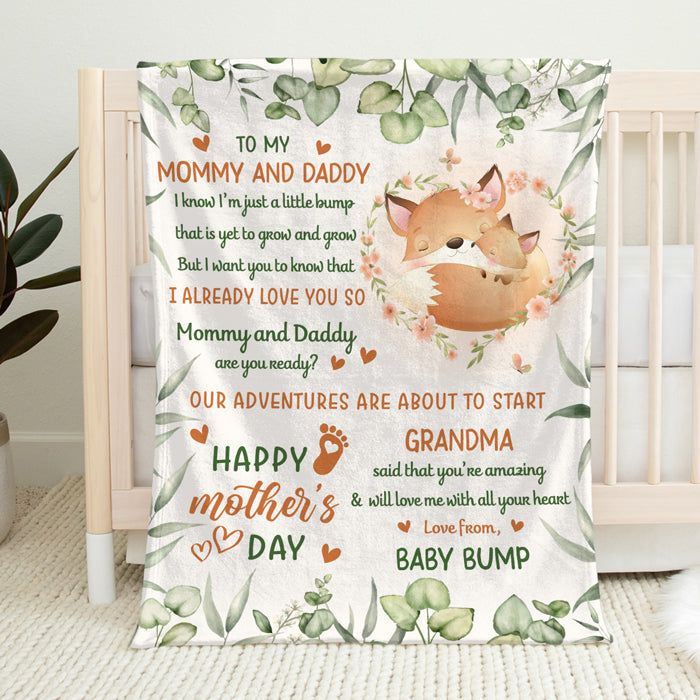 I Already Love You - Family Personalized Custom Baby Blanket - Baby Shower Gift, Gift For First Mom