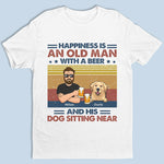 An Old Man With Beer And His Dogs - Dog Personalized Custom Unisex T-shirt, Hoodie, Sweatshirt - Gift For Pet Owners, Pet Lovers