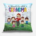 Blessed To Be Called Grandma - Family Personalized Custom Pillow - Mother's Day, Birthday Gift For Grandma