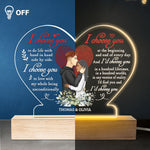 I’d Choose You In A Hundred Lifetimes - Couple Personalized Custom Heart Shaped 3D LED Light - Gift For Husband Wife, Anniversary