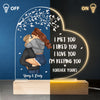 I Love You & Forever Yours - Couple Personalized Custom Heart Shaped 3D LED Light - Gift For Husband Wife, Anniversary