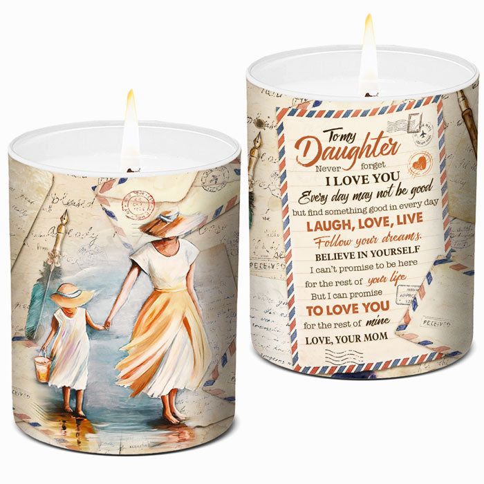 Find Something Good In Every Day - Family Personalized Custom Smokeless Scented Candle - Gift For Daughter From Mother