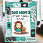 Fur Baby's Mom Official Snuggle Blanket - Dog & Cat Personalized Custom Blanket - Gift For Pet Owners, Pet Lovers