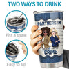 Bestie, Partners In Crime - Bestie Personalized Custom Tumbler - Gift For Best Friends, BFF, Sisters