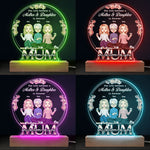 The Love Between Mother & Daughters - Family Personalized Custom Snow Globe Shaped 3D LED Light - Mother's Day, Birthday Gift For Mom From Daughter