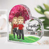 I'm Yours, No Returns Or Refunds - Couple Personalized Custom Heart Shaped Acrylic Plaque - Gift For Husband Wife, Anniversary