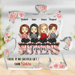 There Is No Greater Gift Than Sisters - Bestie Personalized Custom Puzzle Shaped Acrylic Plaque - Gift For Best Friends, BFF, Sisters