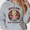 A Girl Who Loves Reading Books - Personalized Unisex T-shirt, Hoodie