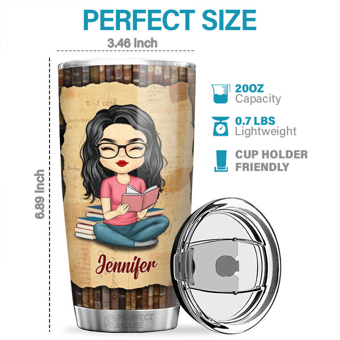 Just A Girl Who Love Books Just One More Chapter - Personalized Tumbler