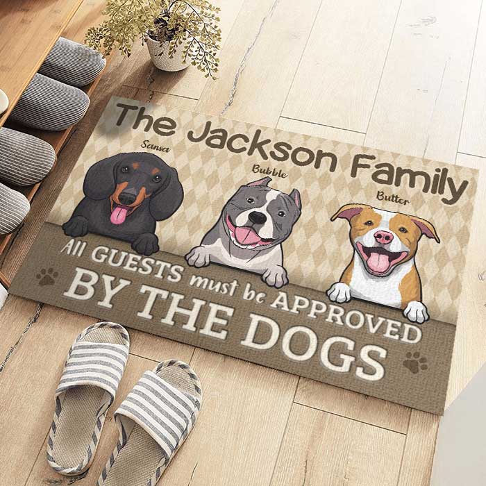 All Guests Must Be Approved By The Pets - Personalized Decorative Mat - Upload Image, Gift For Pet Lovers, Pet Owners, Pet Gift