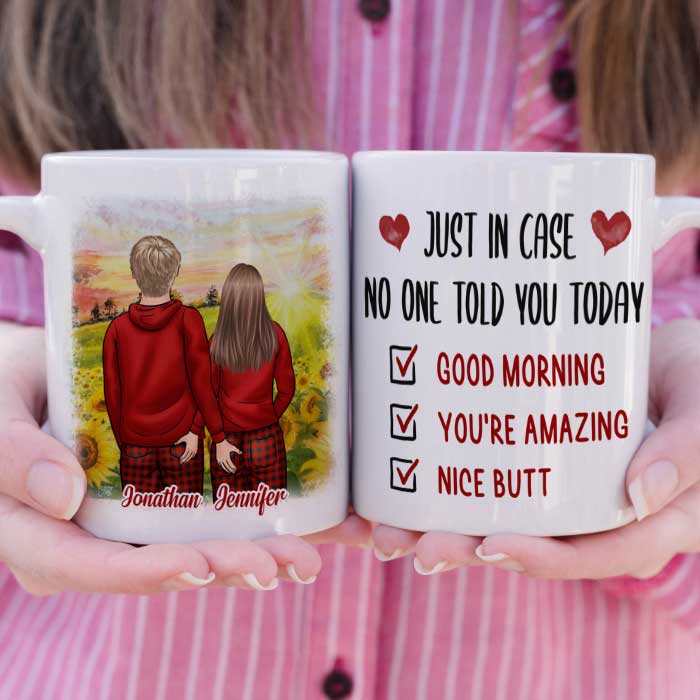 Good Morning You Are Amazing - Gift For Couples, Personalized Mug