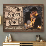 I Completely Love You - Upload Image, Gift For Couple, Husband, Wife - Personalized Horizontal Poster