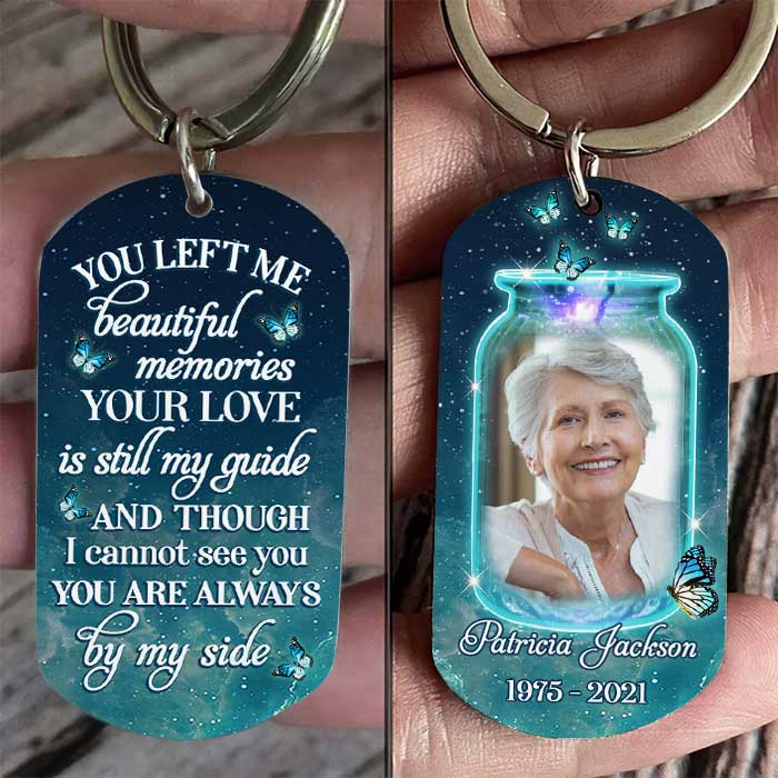 Your Love Is Still My Guide & You're Always By My Side - Upload Image, Personalized Keychain