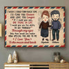 I Love You To The Moon And Back - Gift For Couples, Personalized Horizontal Poster