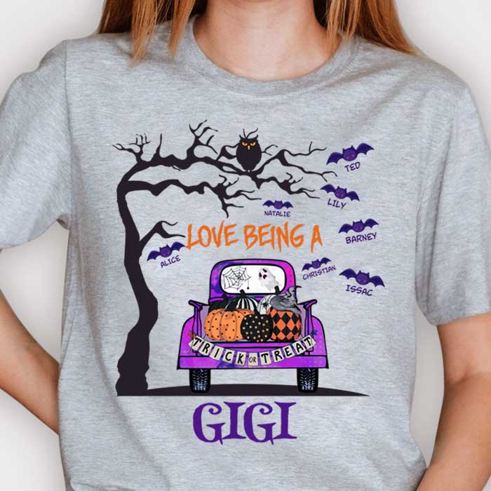Love Being Grandma Halloween - Personalized Unisex T-Shirt