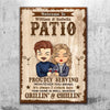 Welcome To Our Patio - Gift For Couples, Husband Wife, Personalized Metal Sign