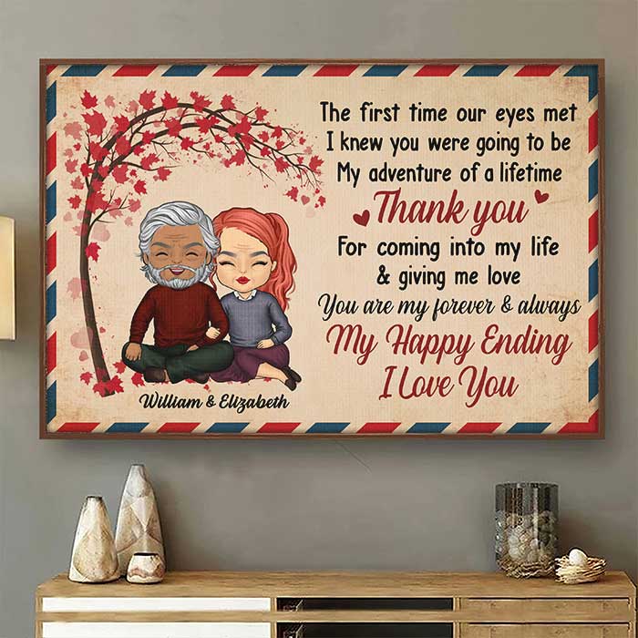 You Are My Forever & Always - Gift For Couples, Personalized Horizontal Poster