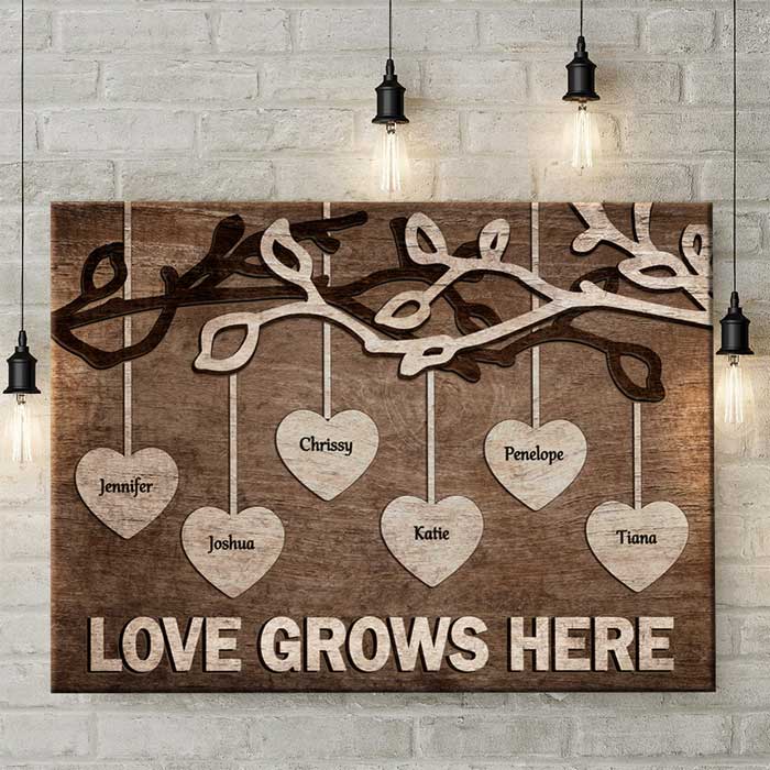 These Are My Beloved Kids - Personalized Horizontal Canvas - Gift For Grandparents