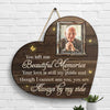 Though I Can't See You, You're Always By My Side - Upload Image, Personalized Shaped Wood Sign