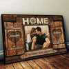 Home Is Where The Heart Is - Upload Image, Gift For Couples, Husband Wife - Personalized Horizontal Poster