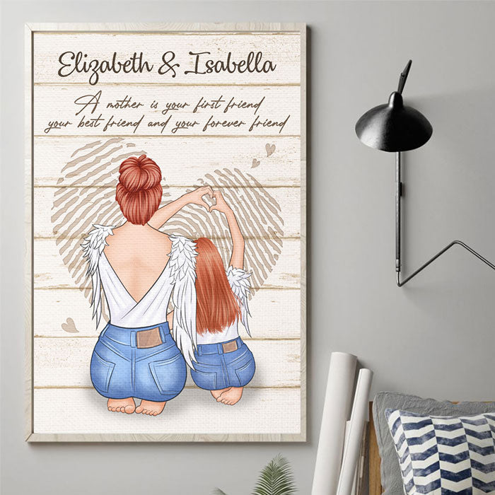 A Mother Is Your Forever Friend - Mom To Daughter, Personalized Vertical Poster