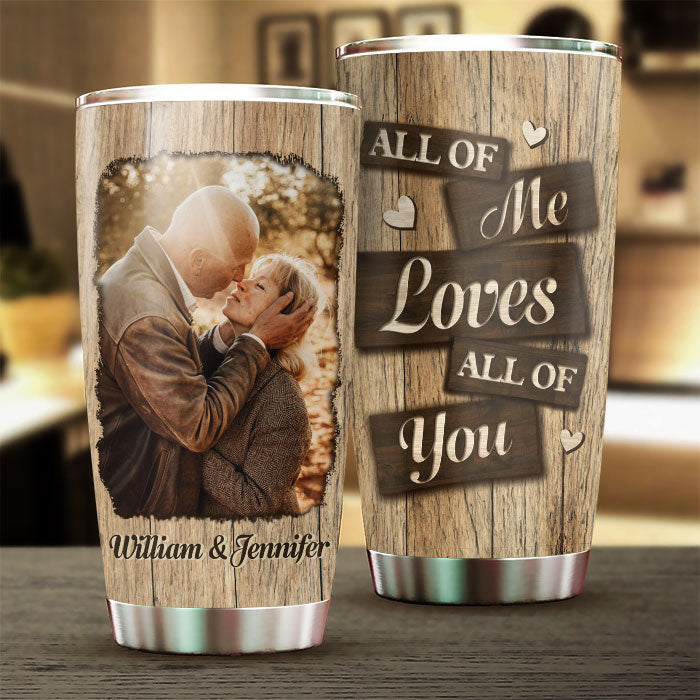 I Entirely Love You - Upload Image, Gift For Couples, Husband Wife - Personalized Tumbler