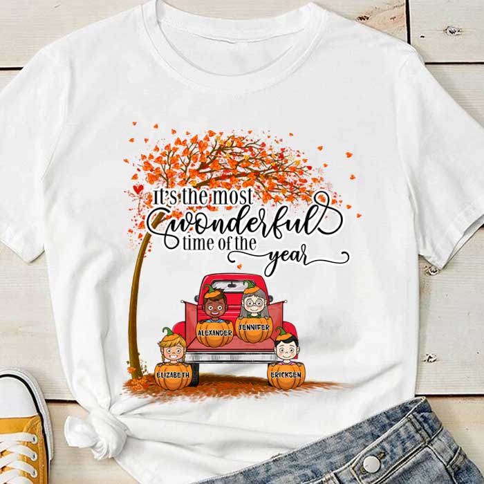 Some Little Pumpkins For The Most Wonderful Time of The Year - Personalized Unisex T-Shirt, Halloween Ideas.