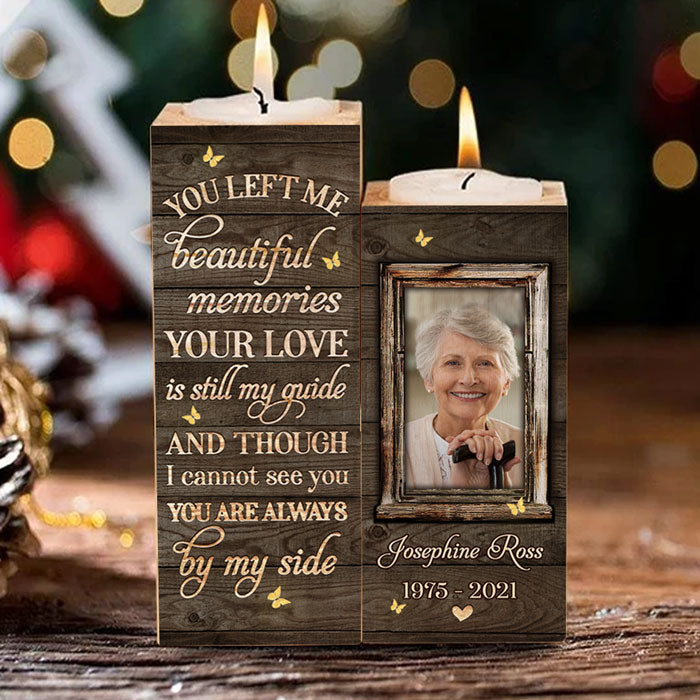 You're Always By My Side - Upload Image, Personalized Candle Holder